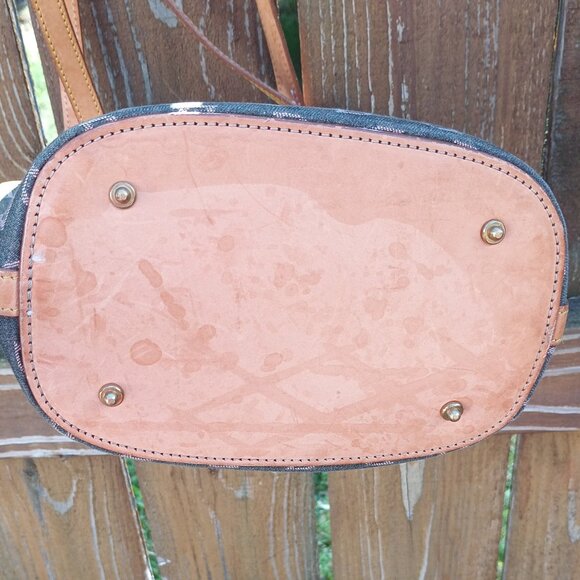 Vintage Dooney & Bourke Handbag Leather Trim - Picture 4 of 4